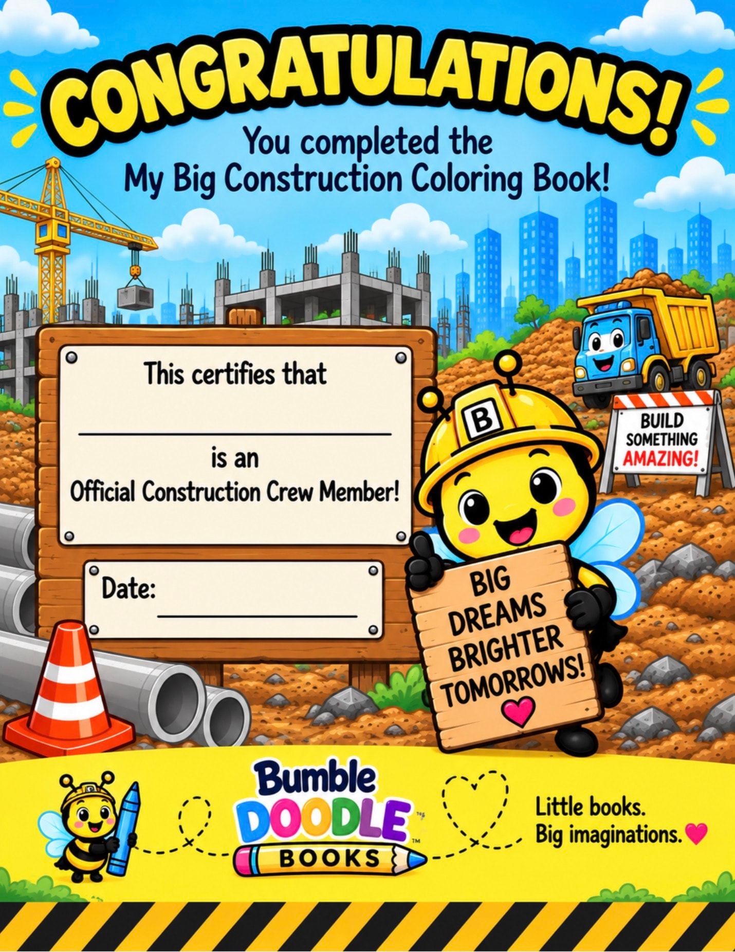 Certificate of Completion — Official Construction Crew Member